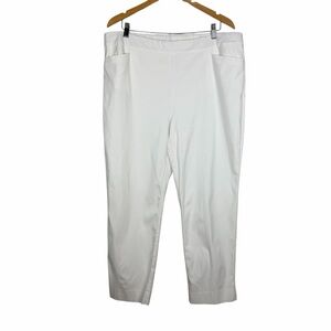 Chicos Slim Ankle Brigitte White Crop Pants Pull On Size 4R US 20